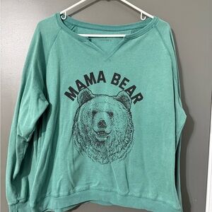 Mama Bear State of Mind Teal Sweatshirt